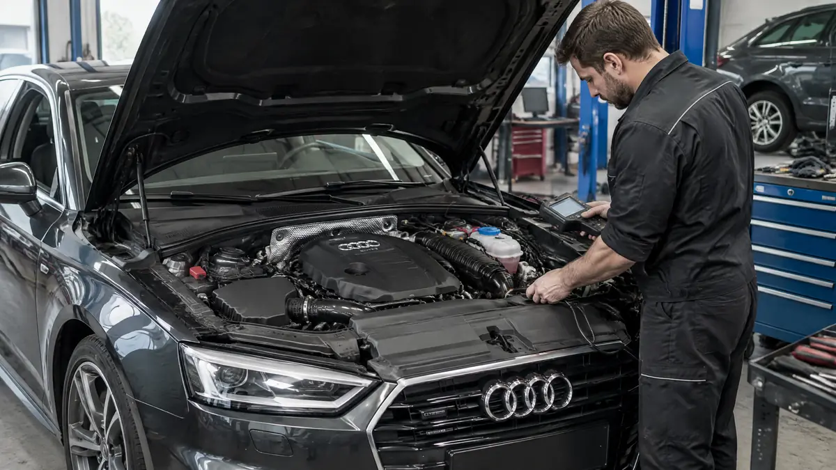 Audi 2.0 TFSI Benzinmotor im Motorraum