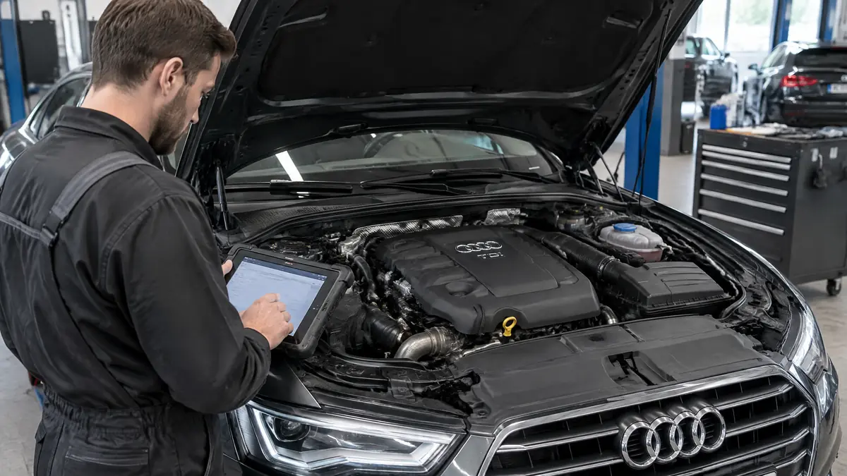 Audi 2.0 TDI Dieselmotor mit 190 PS im Motorraum