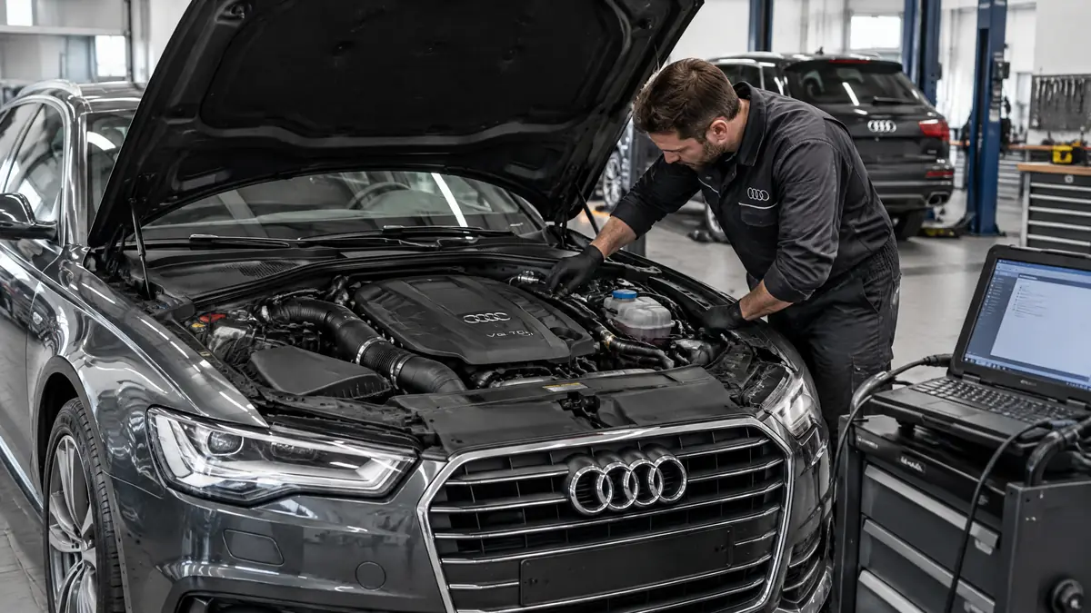 Audi 3.0 TDI V6 Motor im Motorraum