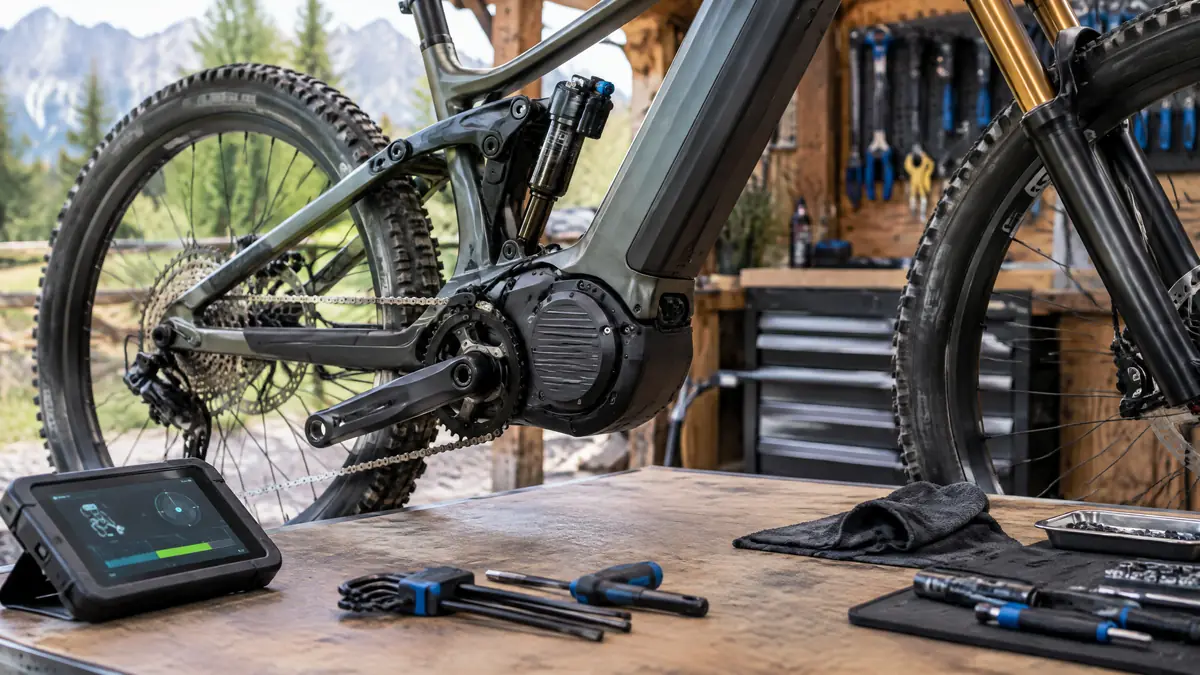 DJI Avinox E-Bike-Antrieb bei der technischen Diagnose