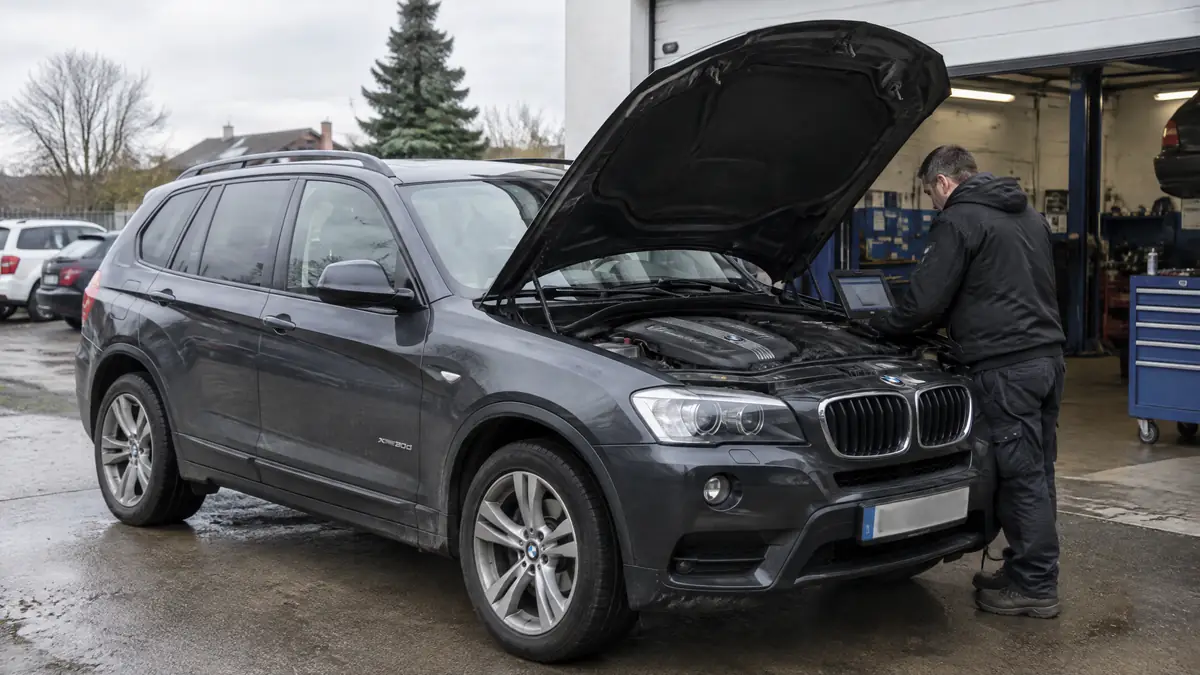 BMW X3 mit Sechszylinder-Dieselmotor auf einer Straße