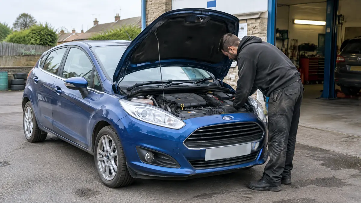 Ford Fiesta mit Dreizylinder-EcoBoost auf einer Straße