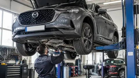 Mazda CX-60 mit Hinweis auf mögliche Getriebeprobleme und Werkstattprüfung