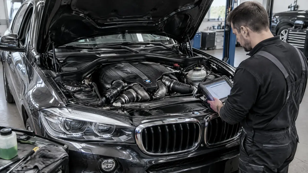 BMW N63 V8 Motor im Motorraum