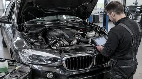 BMW N63 V8 Motor im Motorraum