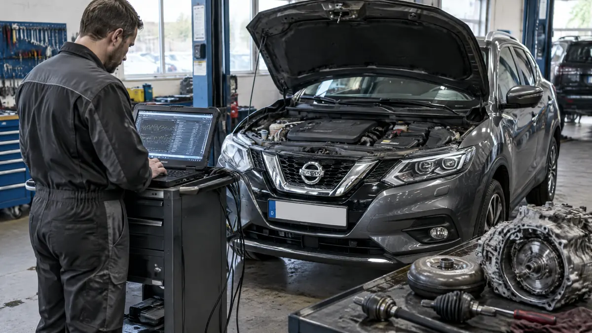 Nissan mit CVT-Automatik bei der Prüfung auf Getriebeprobleme