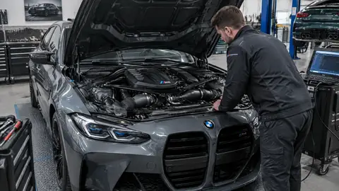 BMW S58 Reihensechszylinder im Motorraum eines M-Modells