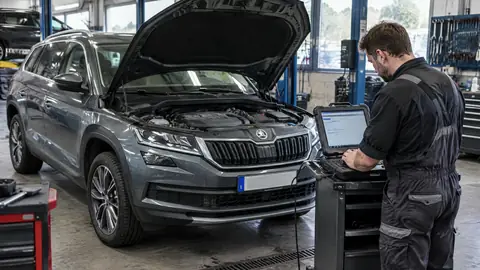 Škoda Kodiaq mit DSG auf einer Straße – Hinweise zu Getriebeproblemen