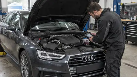 Audi TFSI-Benzinmotor im Motorraum