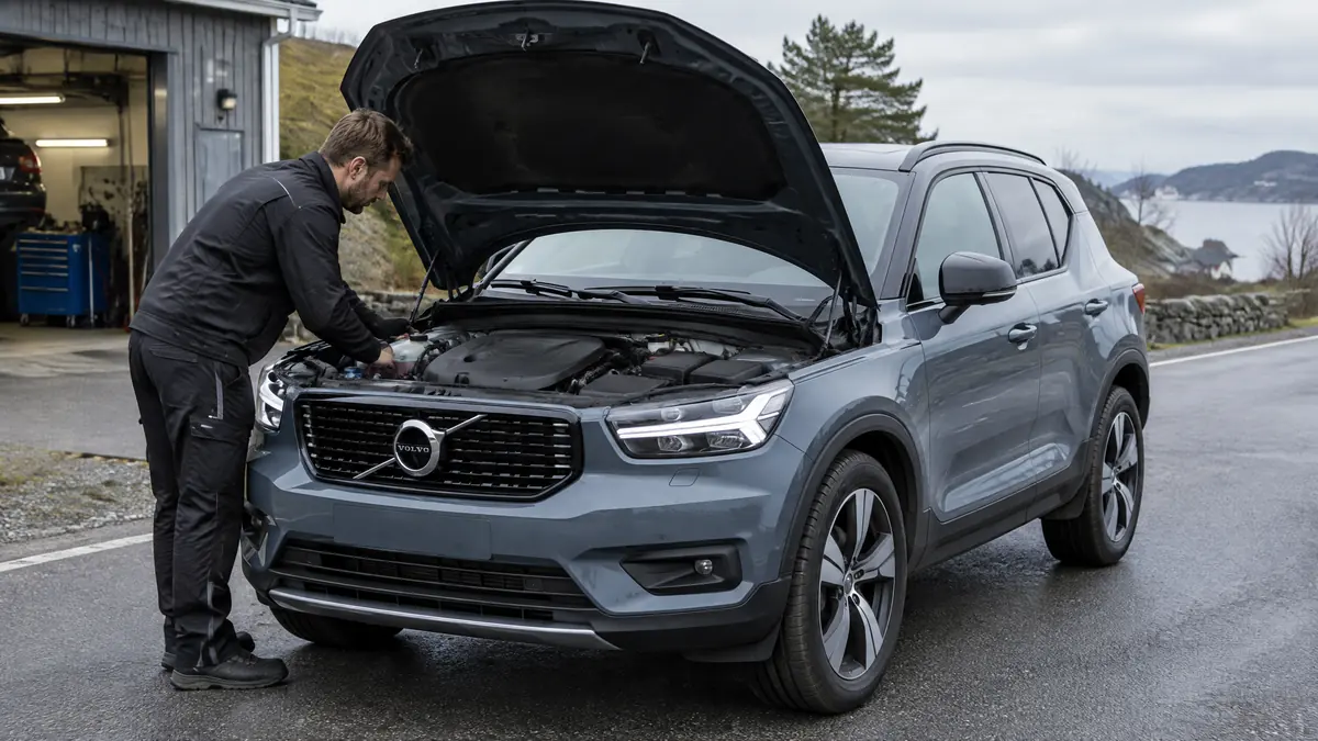 Volvo XC40 mit 3-Zylinder-T3-Motor auf einer Straße