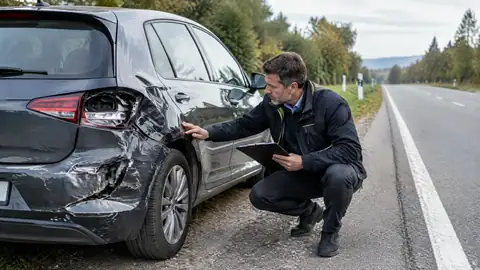 Beschädigtes vollkaskoversichertes Fahrzeug nach einem selbst verschuldeten Unfall